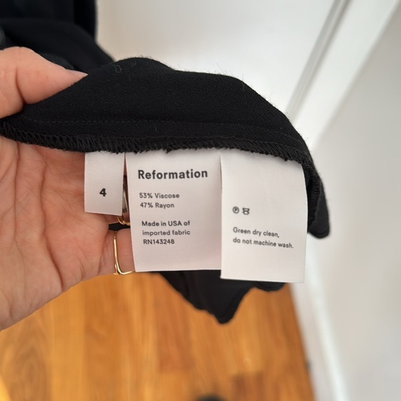 Reformation locklin 40s style button up midi vintage crepe dress - Picture 7 of 8